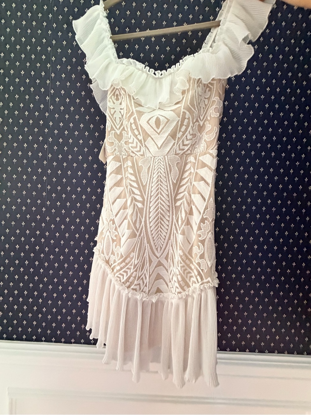 Ivory Lace Ruffle Camisole Dress - Women